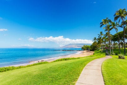 Beach-side path in Maui
