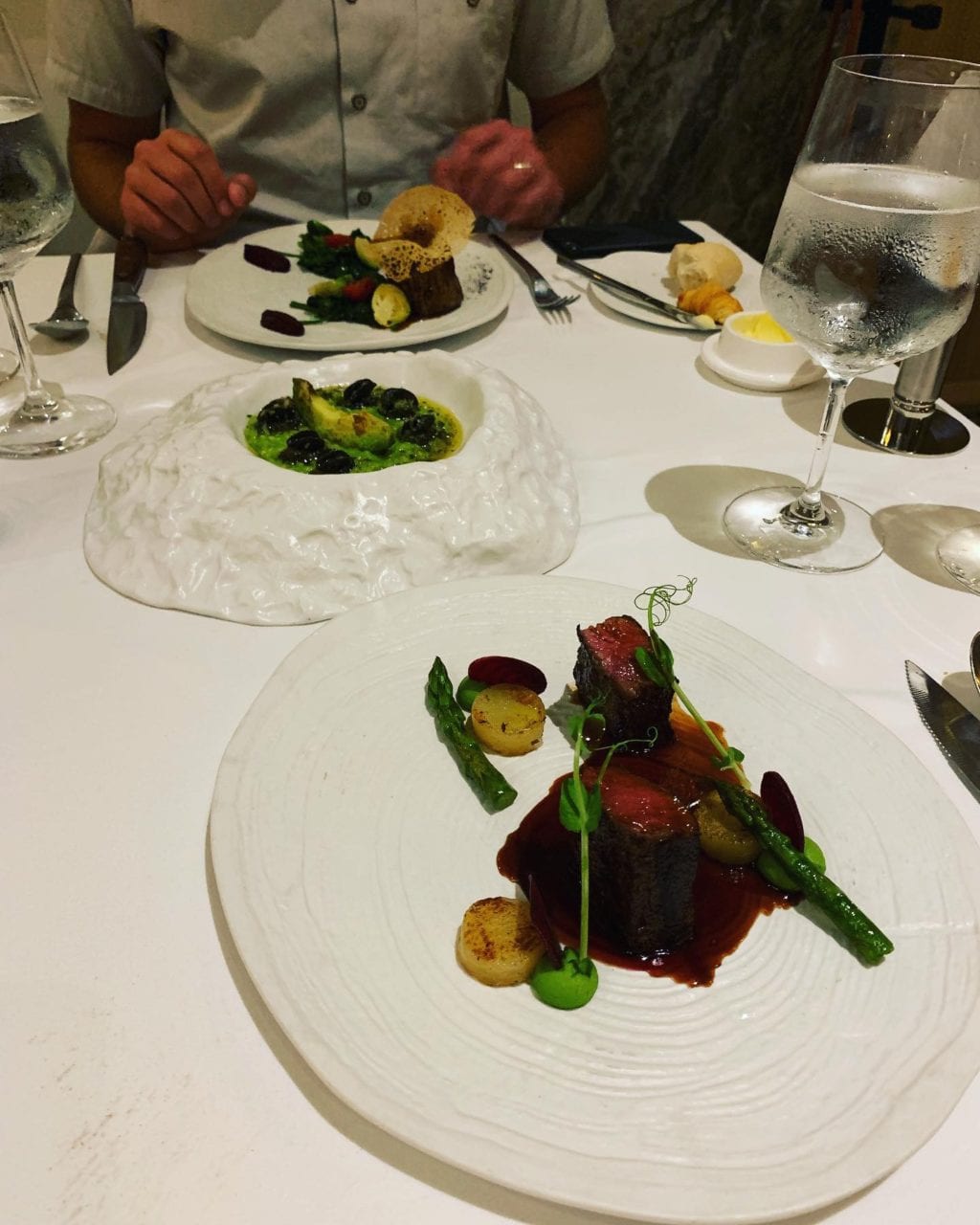Lamb, Escargot Risotto, Petite Filet