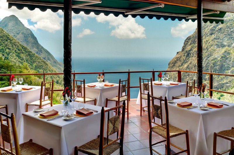 Fine dining views - ladera resort st. lucia